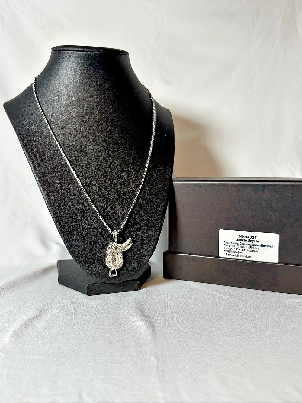 Bomb Party Saddle Royale Silver Pendant Necklace Like New